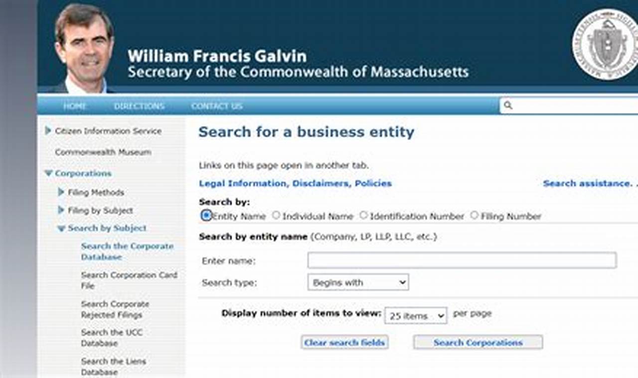 ma secretary of state business search