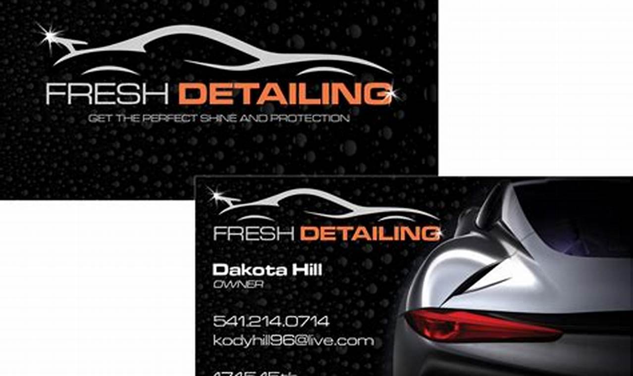 auto detailing business cards