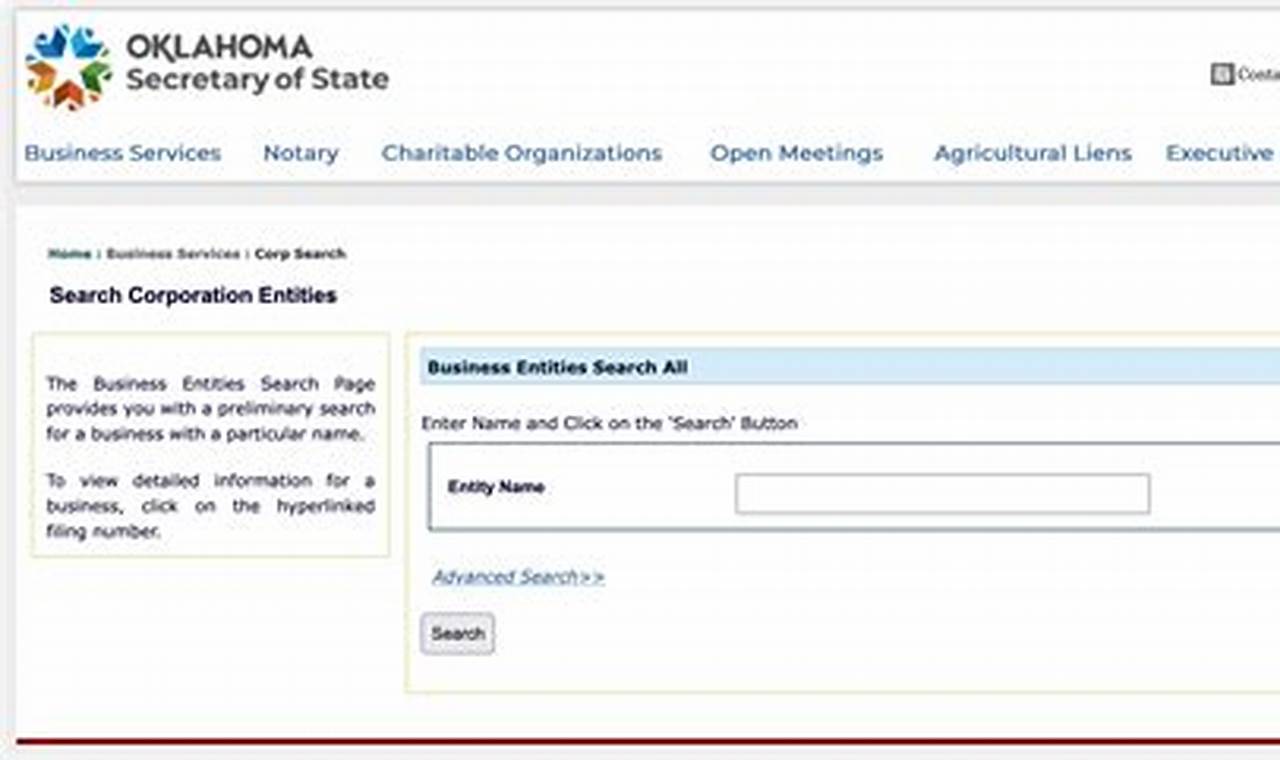 oklahoma business entity search