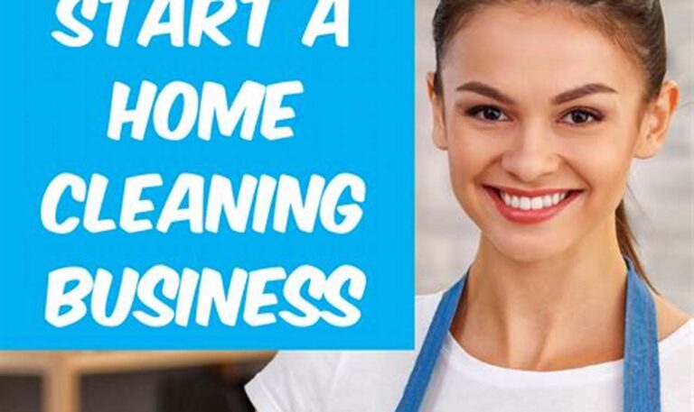 how to start a home cleaning business