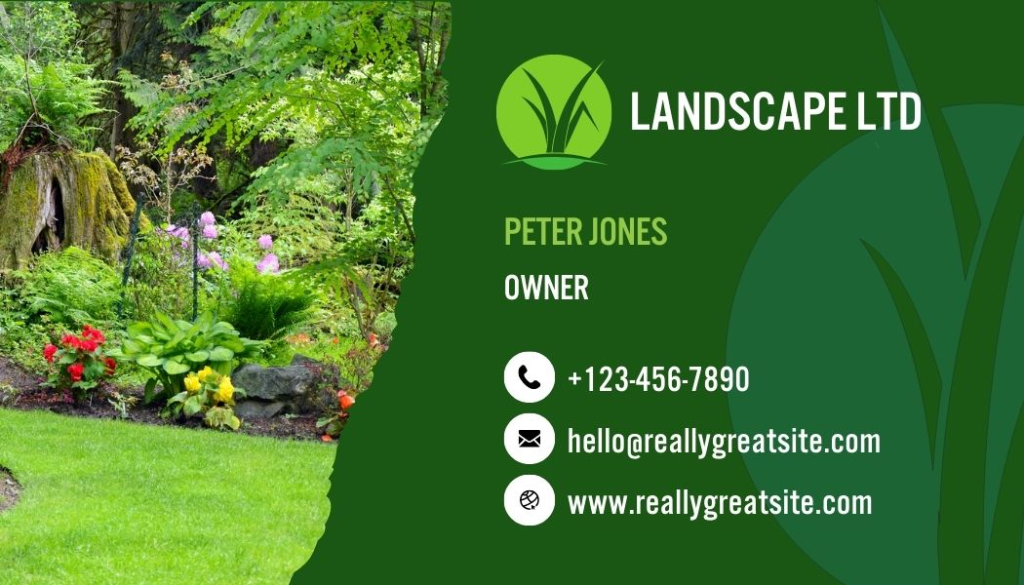 landscaping business cards landscaping business cards