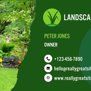landscaping business cards landscaping business cards
