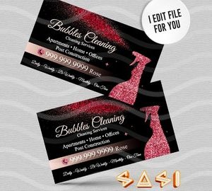 cleaning services business cards
