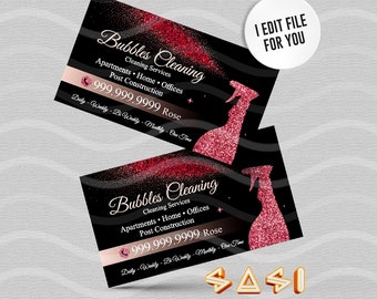 cleaning services business cards